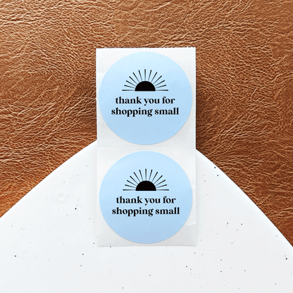 Thank You for Shopping Small with Sun Circle Labels